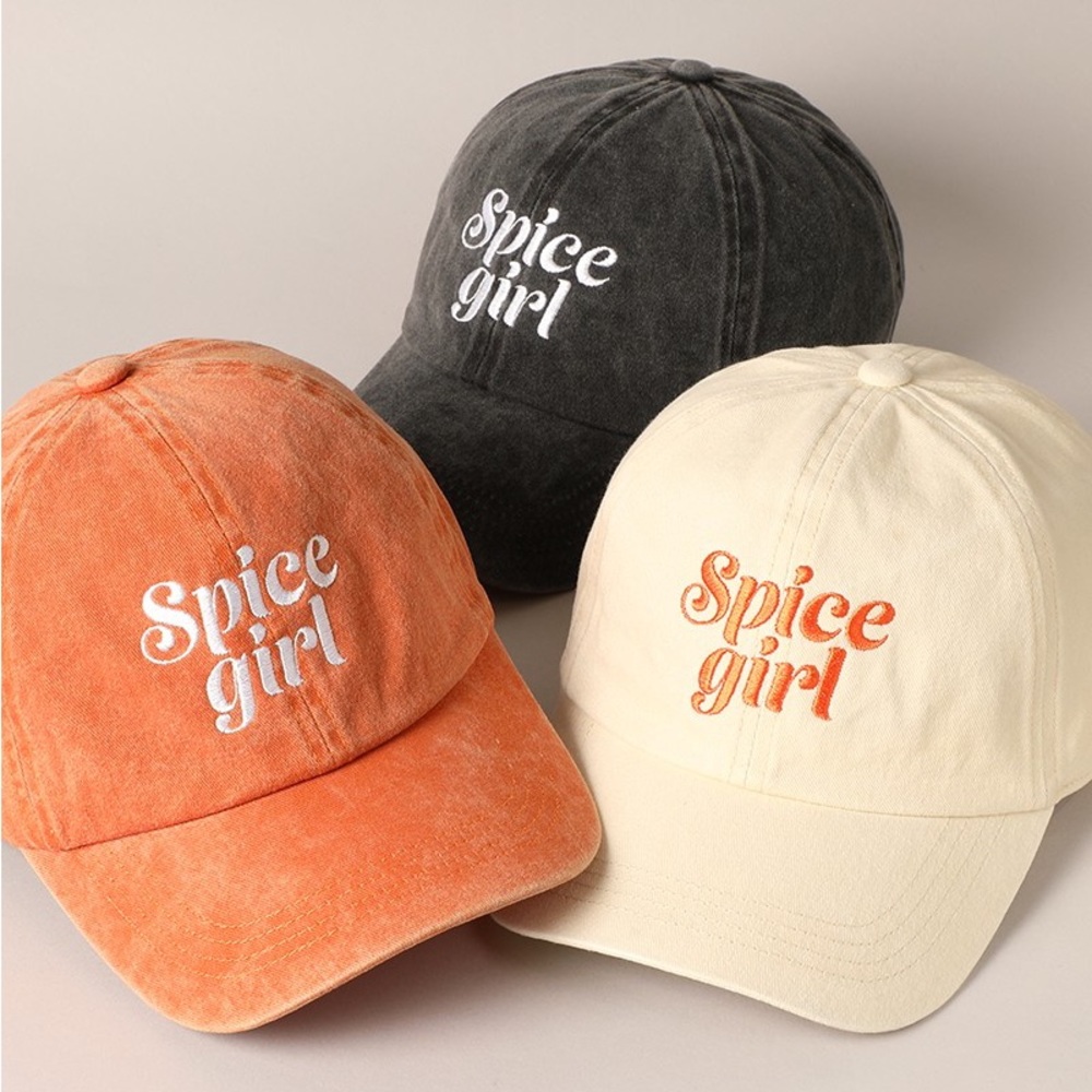 New Spice Girl Baseball Cap Hat Dad hat Orange Cream Black